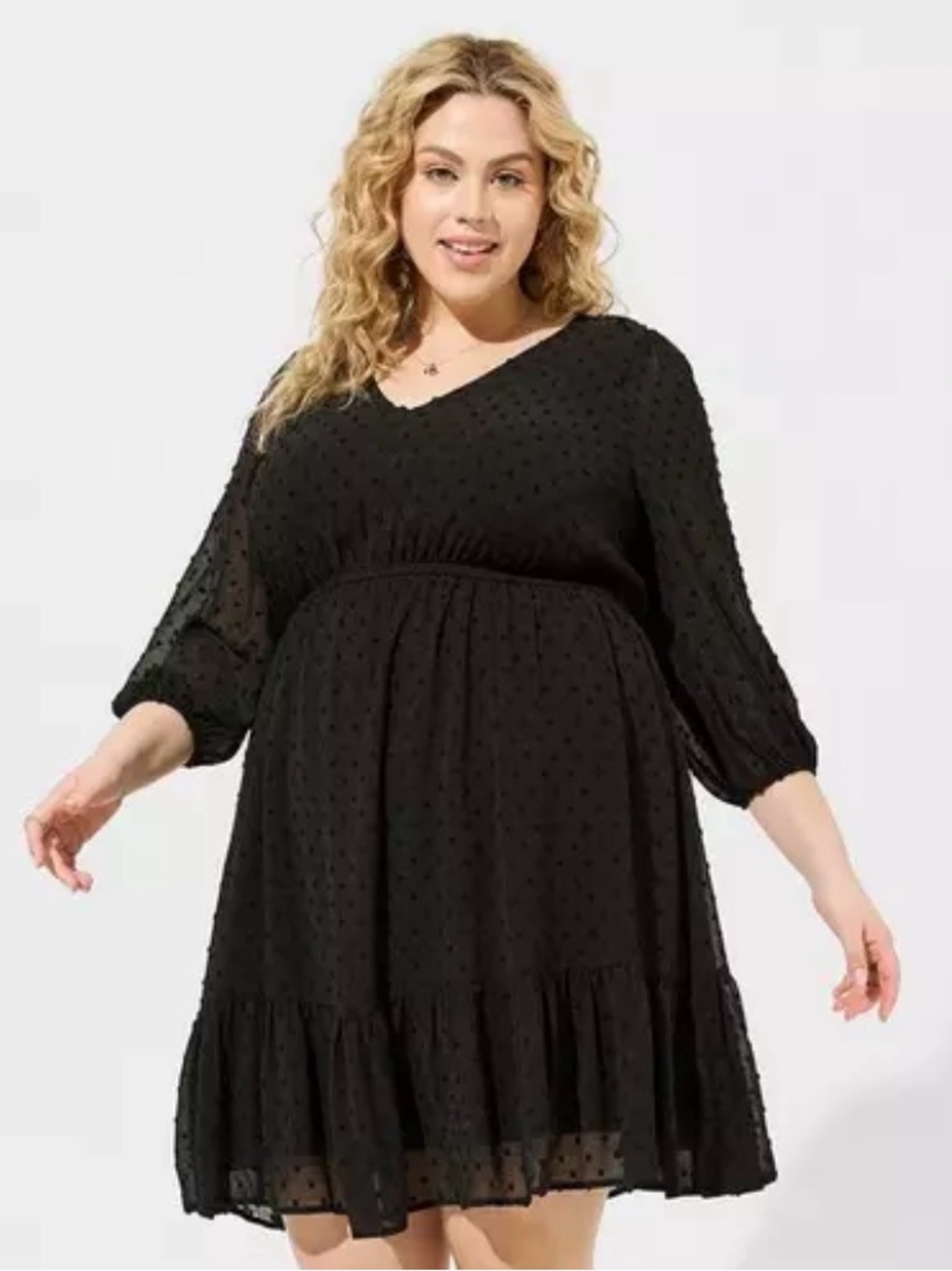 TORRID DOT MINI CLIP BABYDOLL DRESS